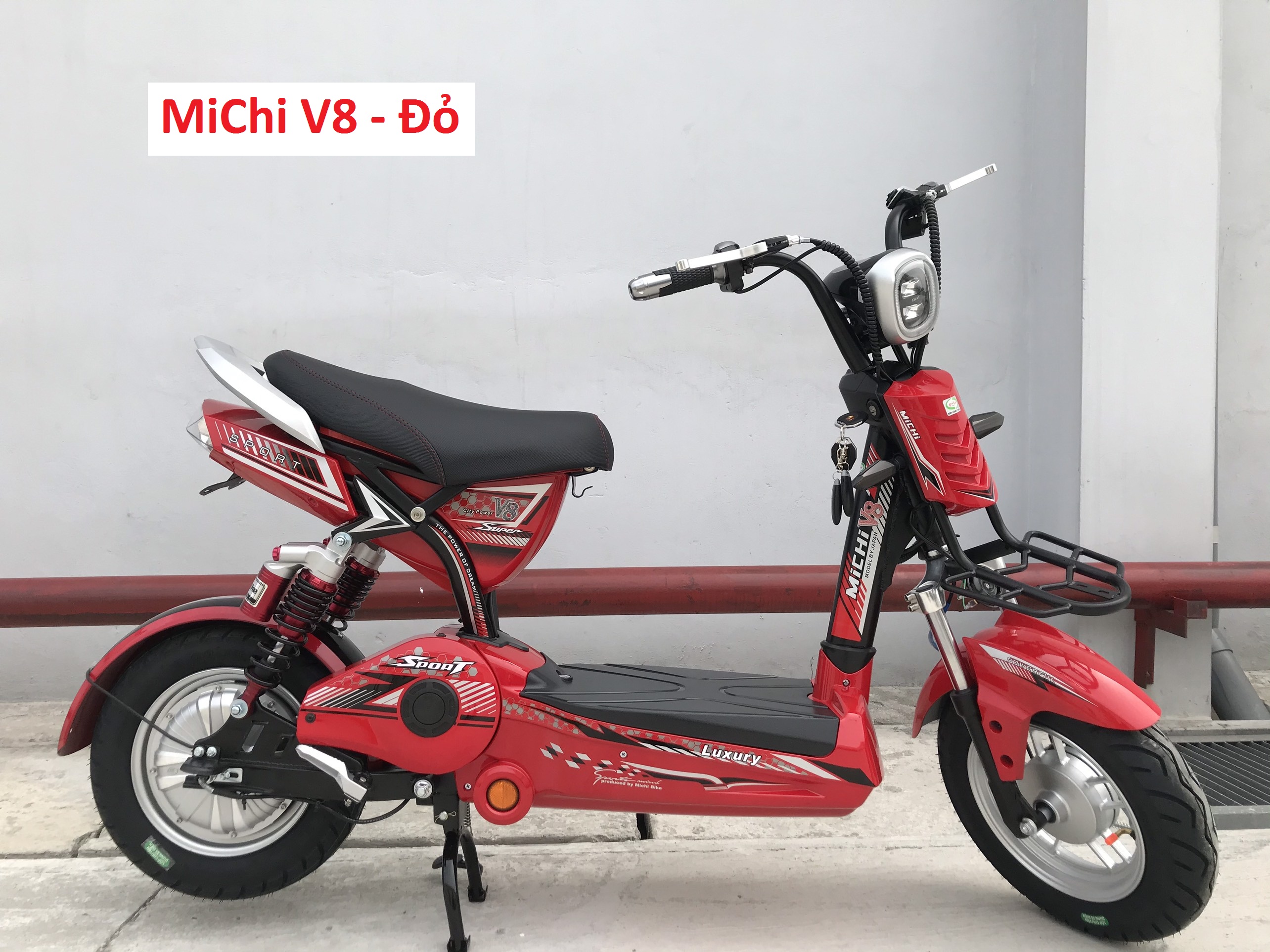 Xe đạp điện MiChi V8 - Đỏ